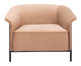 Burry Steel Tan Accent Arm Chair Club Chairs LOOMLAN By Zuo Modern