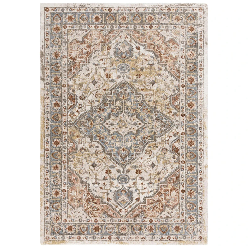 Bury Medallion Ivory/ Multi Large Area Rugs For Living Room Area Rugs LOOMLAN By LOOMLAN