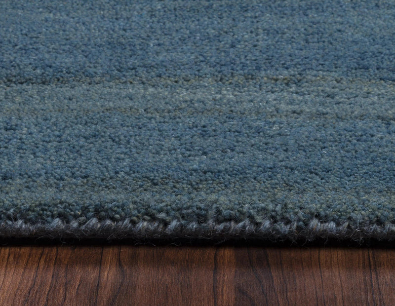 Bush Wool Blue Hallway Kitchen Runner Rug Area Rugs LOOMLAN By LOOMLAN