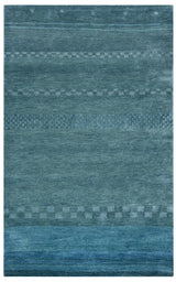 Bush Wool Blue Hallway Kitchen Runner Rug Area Rugs LOOMLAN By LOOMLAN