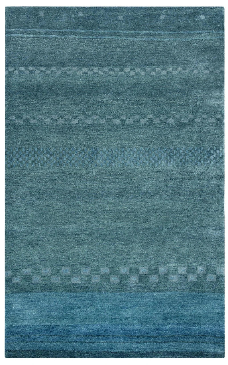 Bush Wool Blue Hallway Kitchen Runner Rug Area Rugs LOOMLAN By LOOMLAN