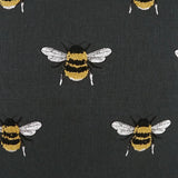 Busy Bee Charcoal Black Throw Pillow With Insert Throw Pillows LOOMLAN By D.V. Kap