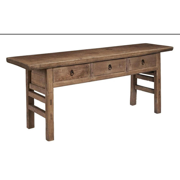 Butcher Table with three drawer Side Tables LOOMLAN By Furniture Classics