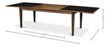 Butterfly Brown Extendable Dining Table Seats 10 People Dining Tables LOOMLAN By Sarreid