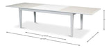 Butterfly White Extendable Dining Table Seats 10 People Dining Tables LOOMLAN By Sarreid