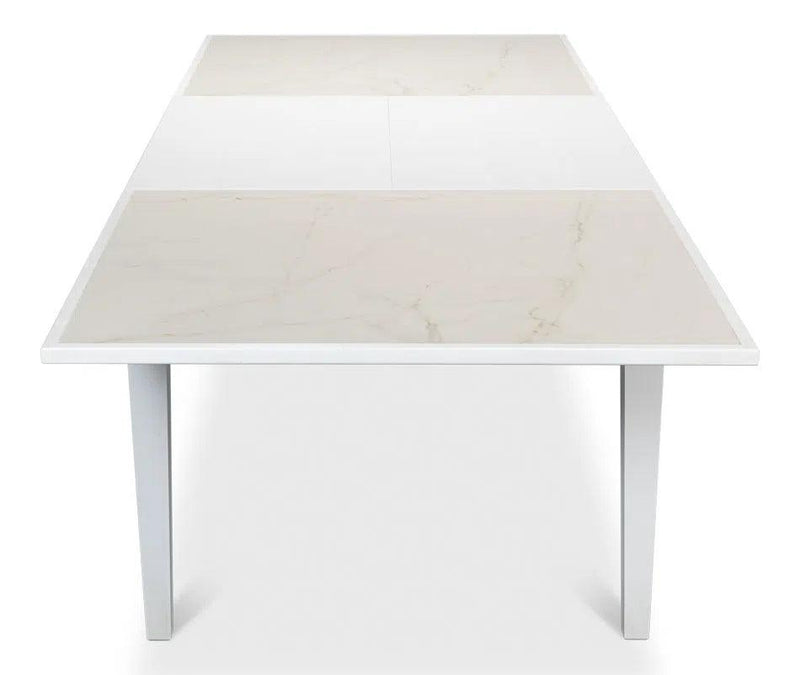 Butterfly White Extendable Dining Table Seats 10 People Dining Tables LOOMLAN By Sarreid