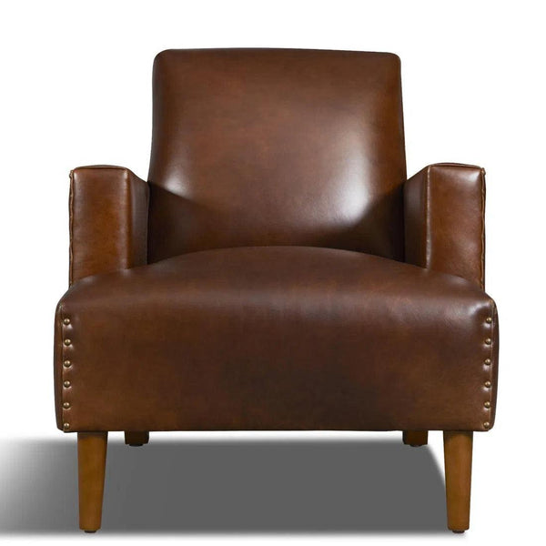 Button Tufted Leather Club Chair Duke Club Chairs LOOMLAN By One For Victory