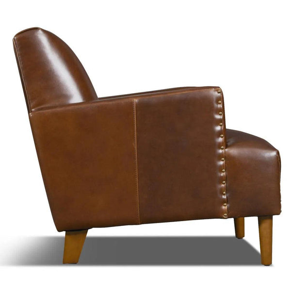 Button Tufted Leather Club Chair Duke Club Chairs LOOMLAN By One For Victory