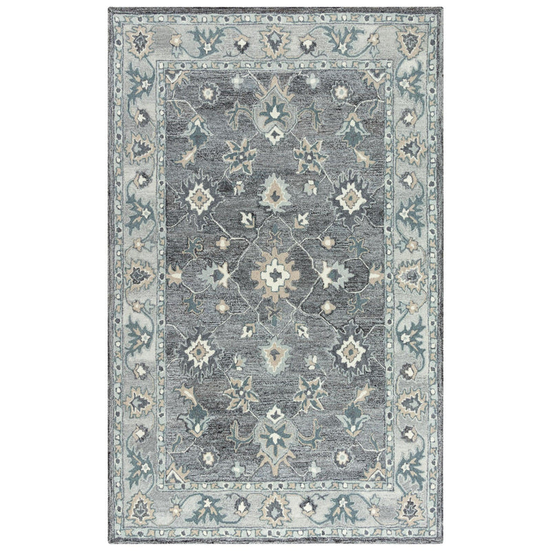Butu Floral Medallion Gray Area Rugs For Living Room Area Rugs LOOMLAN By LOOMLAN