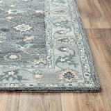 Butu Floral Medallion Gray Area Rugs For Living Room Area Rugs LOOMLAN By LOOMLAN