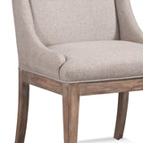 Buxton Parsons Rubberwood Brown Armless Dining Chair Dining Chairs LOOMLAN By Bassett Mirror