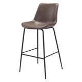 Byron Bar Chair Brown Bar Stools LOOMLAN By Zuo Modern