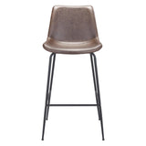 Byron Bar Chair Brown Bar Stools LOOMLAN By Zuo Modern