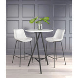 Byron Bar Chair White Bar Stools LOOMLAN By Zuo Modern