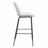 Byron Bar Chair White Bar Stools LOOMLAN By Zuo Modern