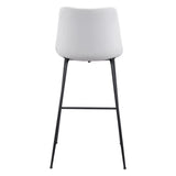 Byron Bar Chair White Bar Stools LOOMLAN By Zuo Modern