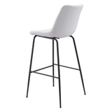 Byron Bar Chair White Bar Stools LOOMLAN By Zuo Modern