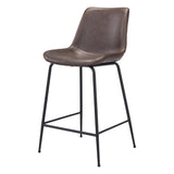 Byron Counter Chair Brown Counter Stools LOOMLAN By Zuo Modern