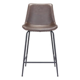 Byron Counter Chair Brown Counter Stools LOOMLAN By Zuo Modern