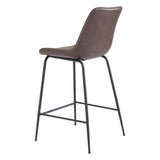 Byron Counter Chair Brown Counter Stools LOOMLAN By Zuo Modern