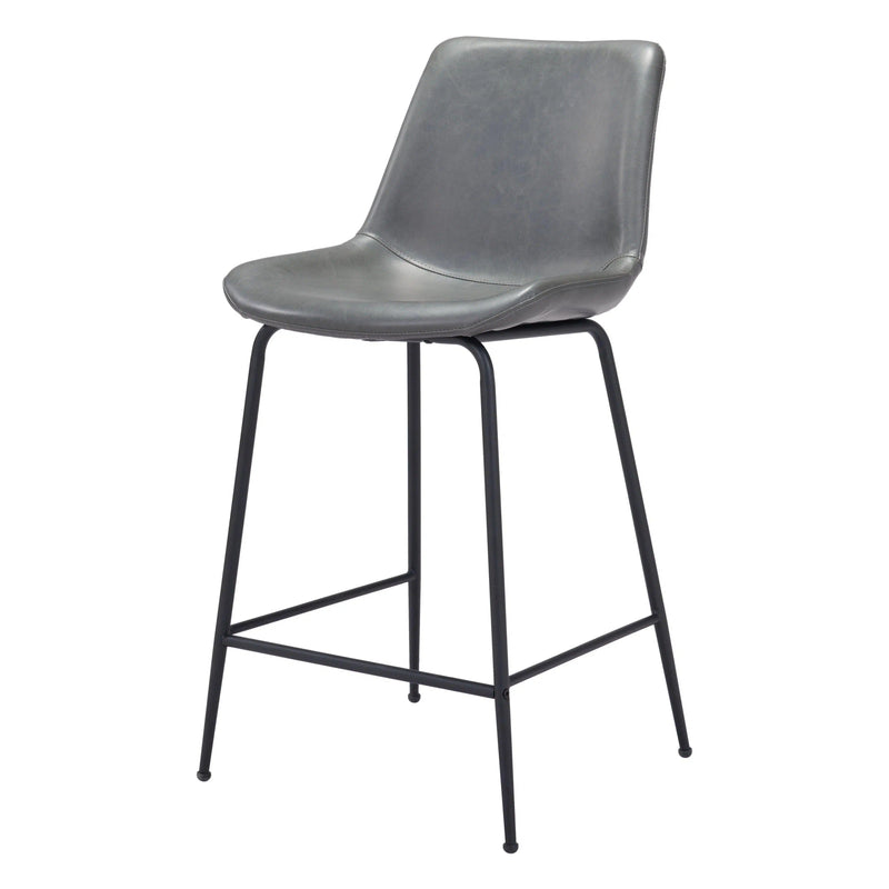 Byron Counter Chair Gray Counter Stools LOOMLAN By Zuo Modern