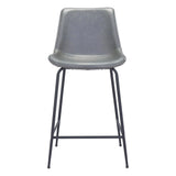 Byron Counter Chair Gray Counter Stools LOOMLAN By Zuo Modern