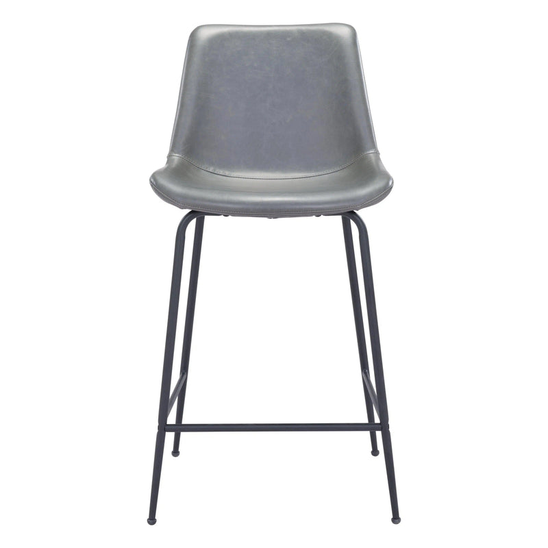 Byron Counter Chair Gray Counter Stools LOOMLAN By Zuo Modern