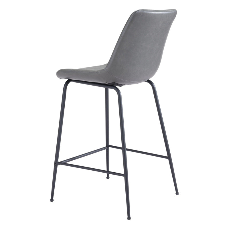 Byron Counter Chair Gray Counter Stools LOOMLAN By Zuo Modern