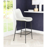 Byron Counter Chair White Counter Stools LOOMLAN By Zuo Modern