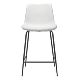 Byron Counter Chair White Counter Stools LOOMLAN By Zuo Modern