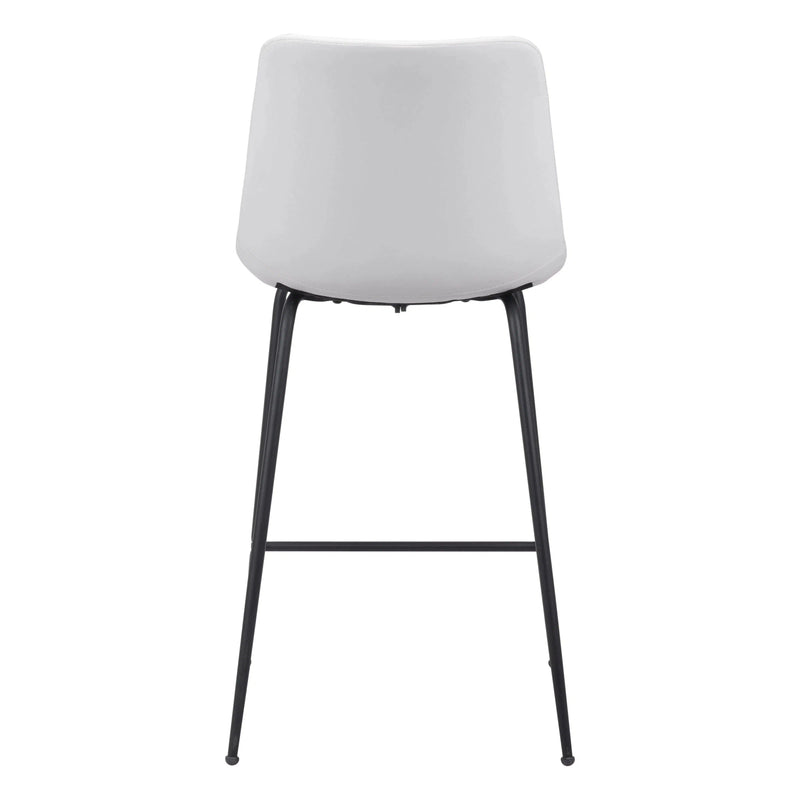 Byron Counter Chair White Counter Stools LOOMLAN By Zuo Modern