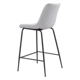 Byron Counter Chair White Counter Stools LOOMLAN By Zuo Modern