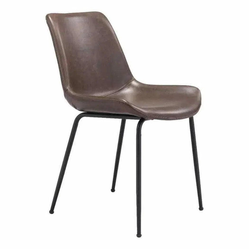 Byron Leather Upholstered Armless Dining Chair (Set Of 2)