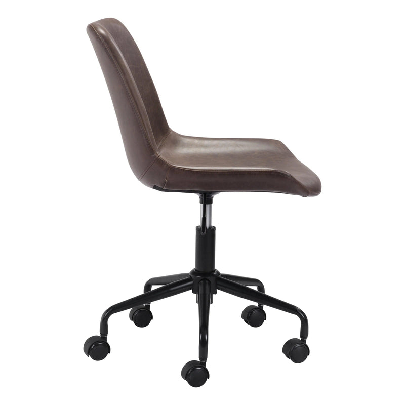 Byron Office Chair Brown Office Chairs LOOMLAN By Zuo Modern