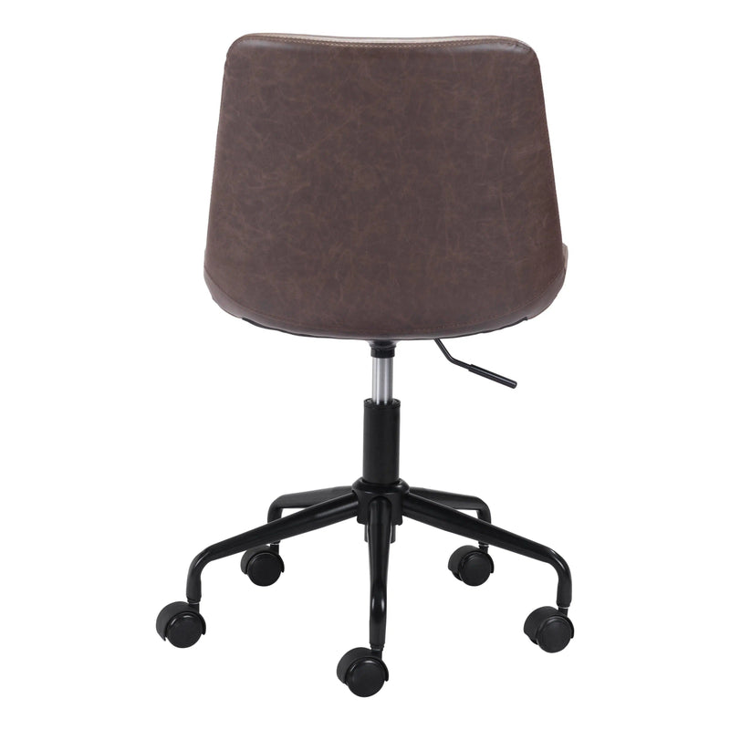 Byron Office Chair Brown Office Chairs LOOMLAN By Zuo Modern