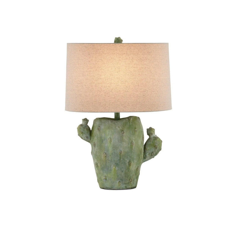 Cactus Composite Green Table Lamp Table Lamps LOOMLAN By Currey & Co