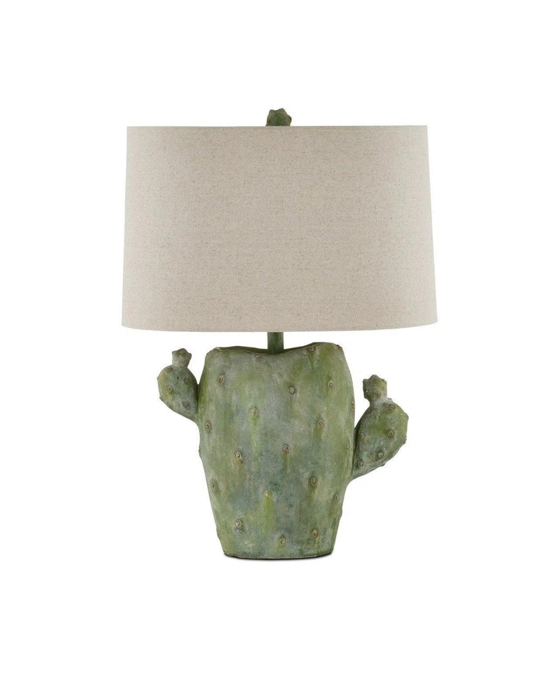 Cactus Composite Green Table Lamp Table Lamps LOOMLAN By Currey & Co