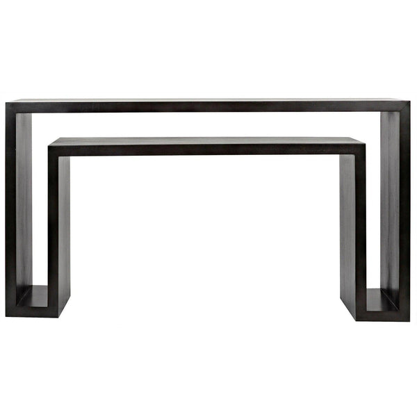 Caine Wood Black Rectangle Console Table Console Tables LOOMLAN By Noir