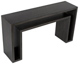 Caine Wood Black Rectangle Console Table Console Tables LOOMLAN By Noir