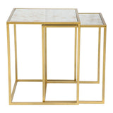 Calais Nesting Tables Brass Side Tables LOOMLAN By Zuo Modern