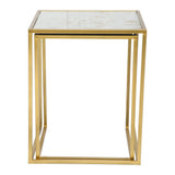 Calais Nesting Tables Brass Side Tables LOOMLAN By Zuo Modern