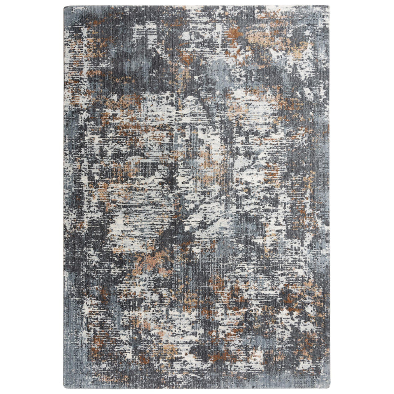 Cale Abstract Blue Large Area Rugs For Living Room Area Rugs LOOMLAN By LOOMLAN