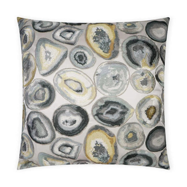 Cali Novelty Mist Yellow Grey Large Throw Pillow With Insert Throw Pillows LOOMLAN By D.V. Kap
