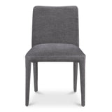 Calla Polyester and Rubber Wood Dark Grey Armless Dining Chair (Set Of 2) Dining Chairs LOOMLAN By Moe's Home