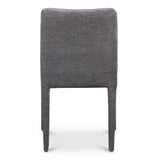 Calla Polyester and Rubber Wood Dark Grey Armless Dining Chair (Set Of 2) Dining Chairs LOOMLAN By Moe's Home