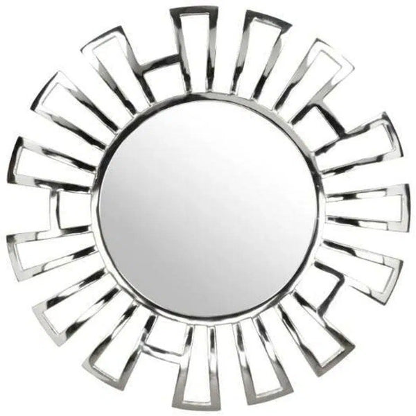 Calmar Round Mirror Aluminum Wall Mirrors LOOMLAN By Zuo Modern