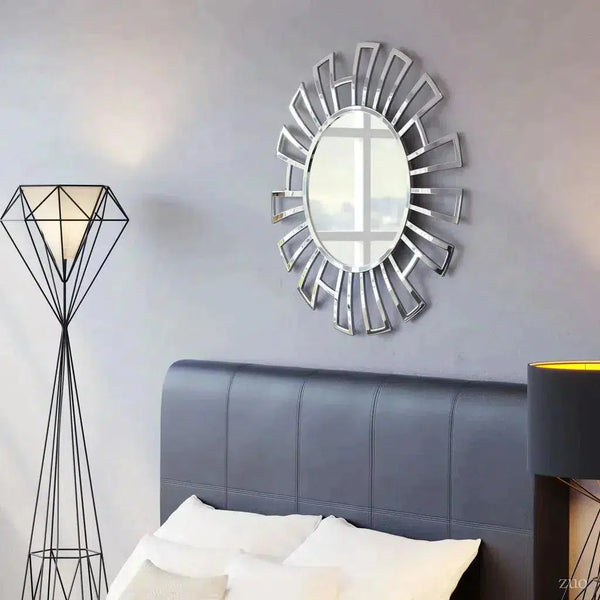 Calmar Round Mirror Aluminum Wall Mirrors LOOMLAN By Zuo Modern