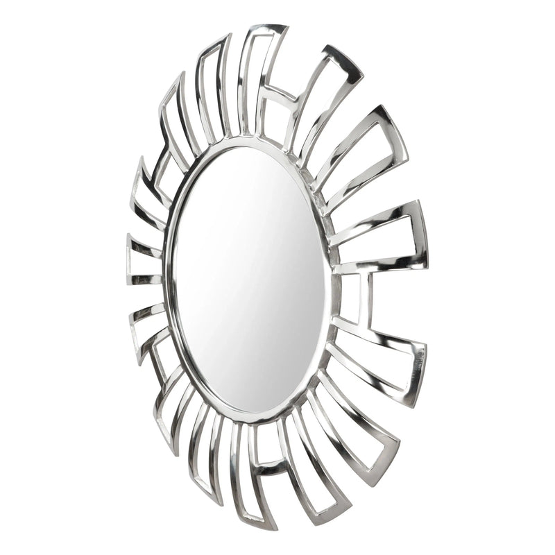 Calmar Round Mirror Aluminum Wall Mirrors LOOMLAN By Zuo Modern