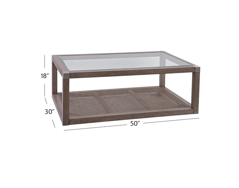 Calum Rubberwood Rectangular Cocktail Table Coffee Tables LOOMLAN By Bassett Mirror