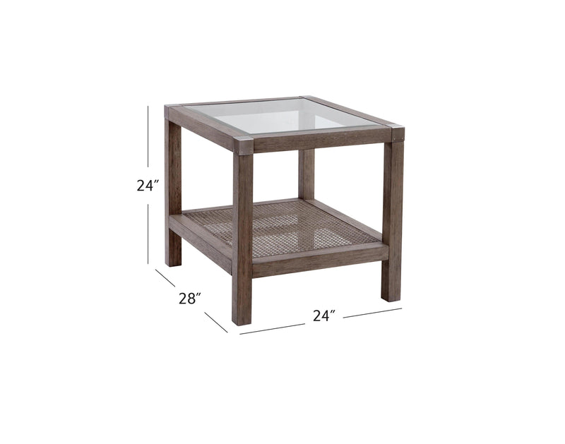 Calum Rubberwood Square End Table Side Tables LOOMLAN By Bassett Mirror